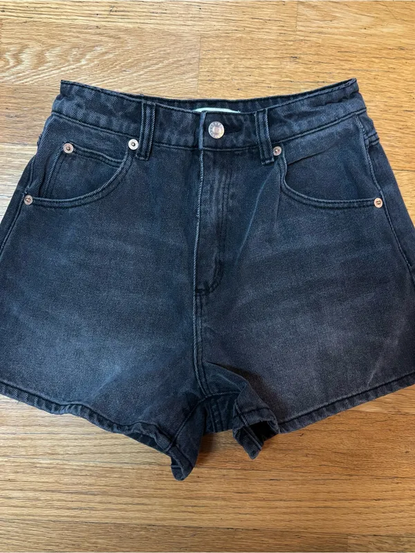 Rolla’s Black Washed Mirage High Rise Loose Fit Coastal Cowgirl Boho Shorts 25 - Image 3