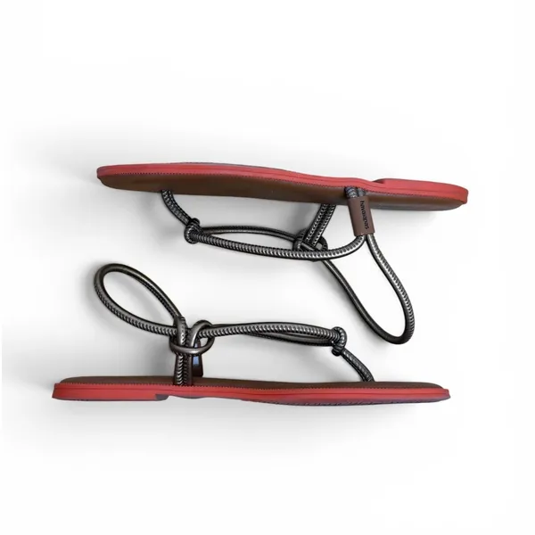 Havaianas Una Acai Cord Strap Slingback Sandals Beach Bronze Orange Sole Sz 9 - Image 5