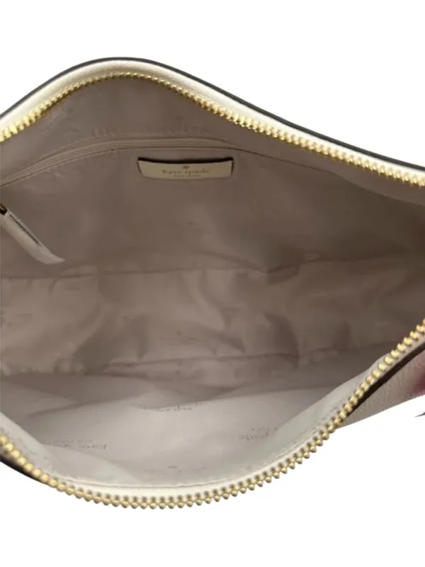 NWT Kate Spade Kayla Large Pebbled Leather Shoulder Bag Cream White Crossbody - Image 8