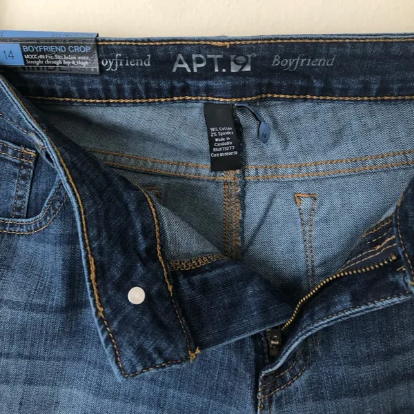 NWT Apt. 9 Women’s Boyfriend Jeans Modern Blue Denim Pants Straight Leg Size 14 - Image 12