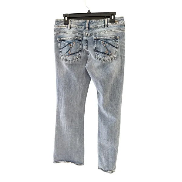 Silver Jeans Co Suki Y2k‎ Low Rise Bootcut Light Wash Denim Jeans Womens 30 - Image 4