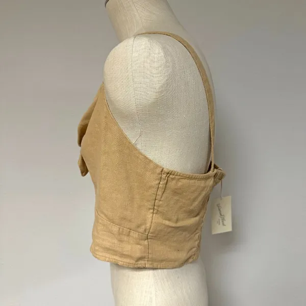Universal Threads *NEW* Smock Back Tie-Front Crop Tank Top - Image 3