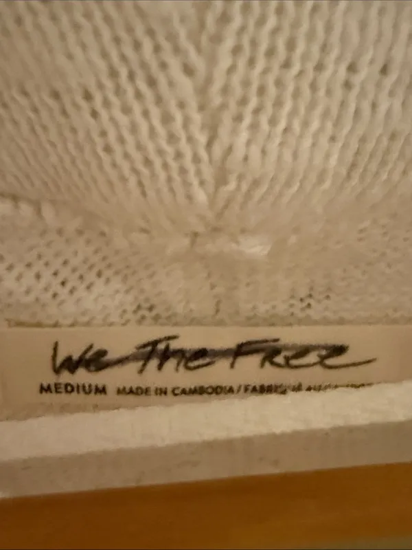 We The Free Cream Cowl Neck Pullover Sweater - Image 2