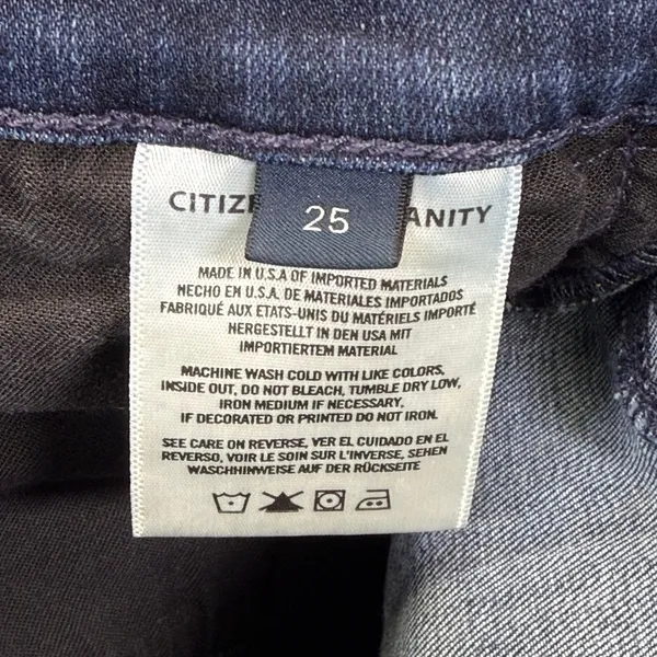 Citizens of Humanity Chrissy Ultra High Rise Skinny Jeans Dark Blue Size 25 - Image 4