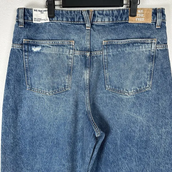 NEW‎ We The Free People Deep Trance Mid Rise Dropped Boyfriend Jeans Size 32Long - Image 5