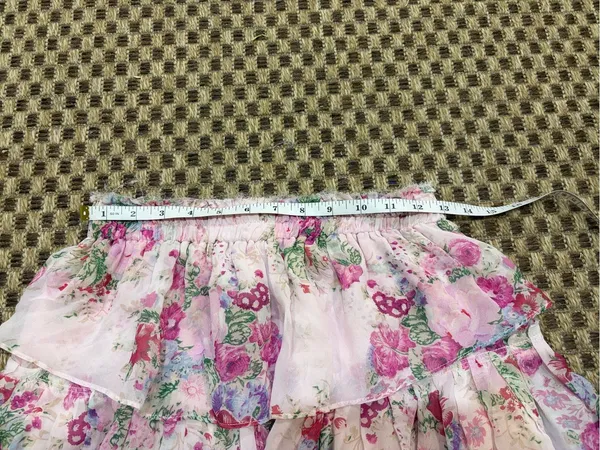 $295 LoveShackFancy Ruffle Mini Skirt in Shimmering Springs Size S - Image 7