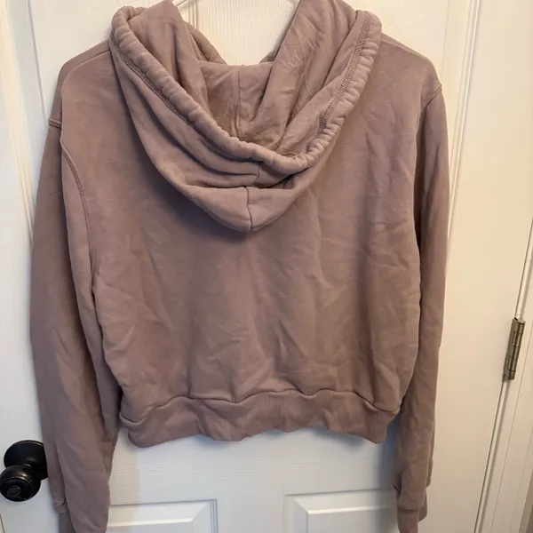 Hollister Mauve Full Zip Fleece Hoodie - Image 2