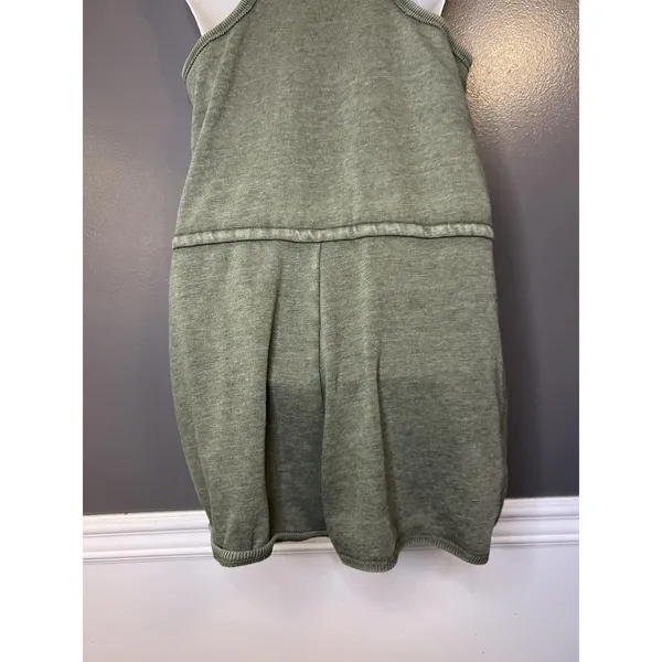 Aerie Romper Womens Medium Green Henley Sleeveless Drawstring Pockets Casual - Image 8