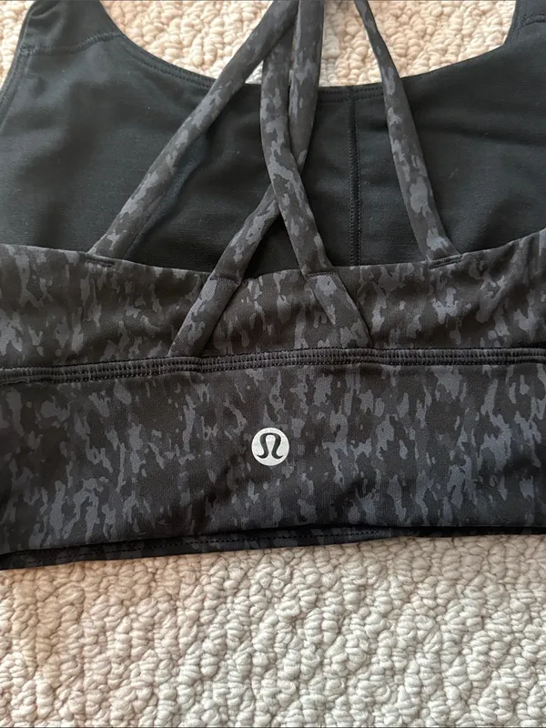 Lululemon Size 2 Energy Athletic Bra Long Line Medium Support Wild Thing Camo - Image 6