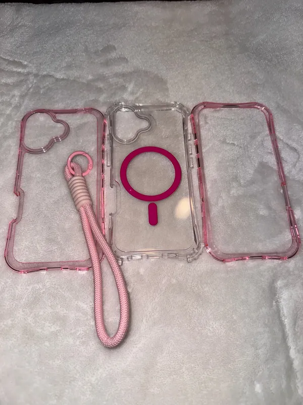 16 pink/clear phone case Pink - Image 2