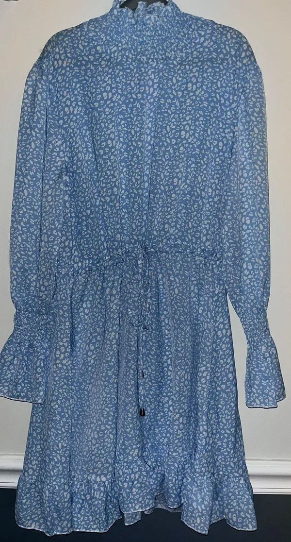 SheIn Baby Blue cheetah print dress - Image 2