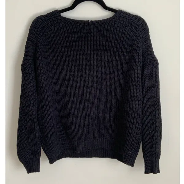 Maeve Anthropologie V neck knit sweater‎ size women's large - Image 4
