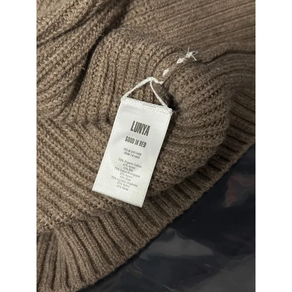 Lunya Ribbed Pullover Sweater Organic Cotton Silk Luxury Loungewear Minimalist - Image 5