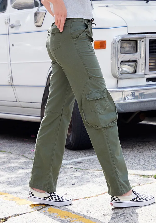 Brandy Melville Green Cargo Kim Pants - Image 4