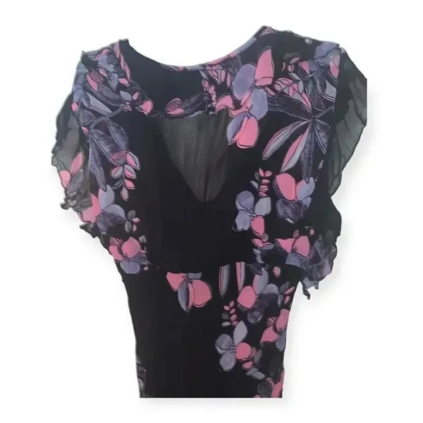 Vintage Y2K early 2000s fairycore ruffled maxi - Image 7