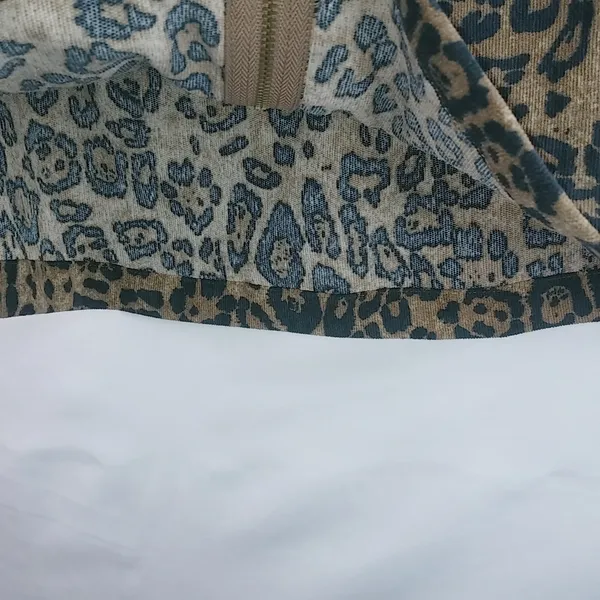 Sadie & Sage S Mob Wife Leopard Zip Front Mini Skirt - Image 5