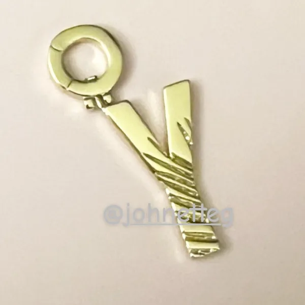 Gorjana Parker 18K Gold Plated Charm Initial Y - Image 9