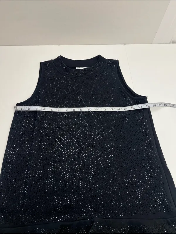 Queen of Sparkles Black Rhinestone Sleeveless Mini Dress Womens Size XS - Image 5
