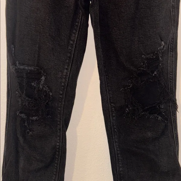 Eunina‎ Black Ripped Rocket High Rise Boyfriend Jeans - Image 3