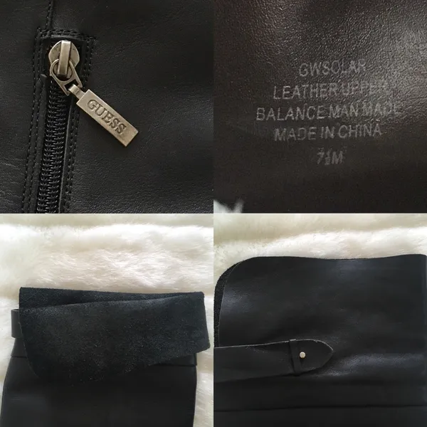 Guess Black Leather OTK Boots - Image 6