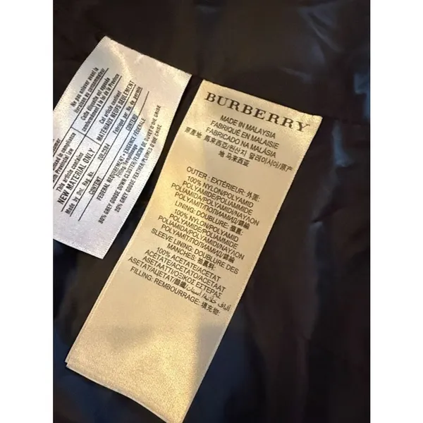 Burberry Brit Black Puffer Coat – Size XS - Image 9