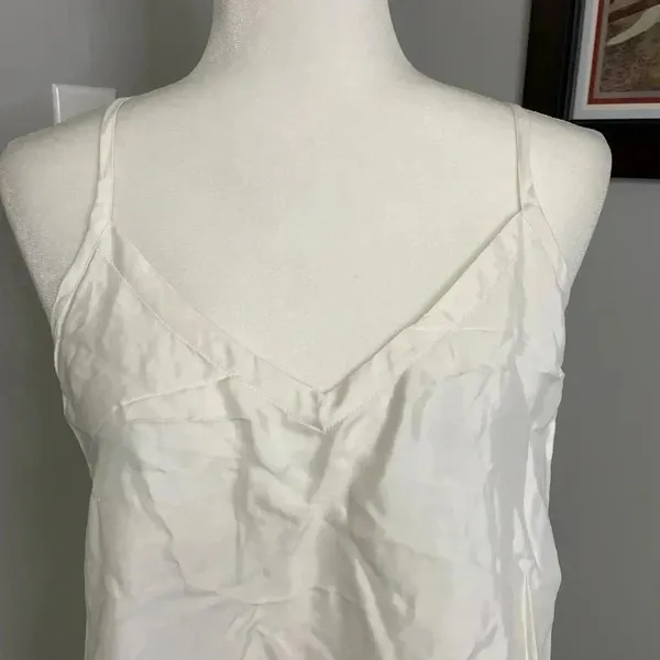 Athleta NWT Women's Calm Cool Slip Dress Ivory Off White Size Medium Retail $119 - Image 2