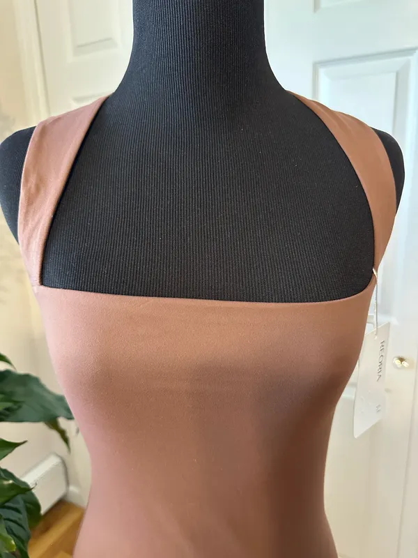 REORIA Butsmooth® Women’s Sexy Sleeveless Square Neck Double Lined Basic Bodysuit Tank Tops - Image 2