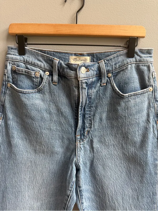 MADEWELL The Perfect Vintage Straight Leg Jeans Size 29 Medium Blue Wash Ankle - Image 4