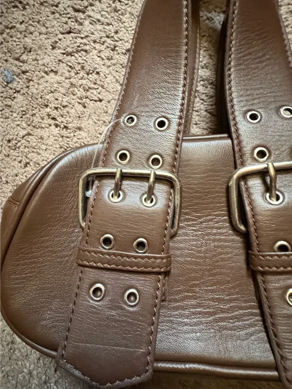 Free People Say Yes Bag Brown Leather - Image 2