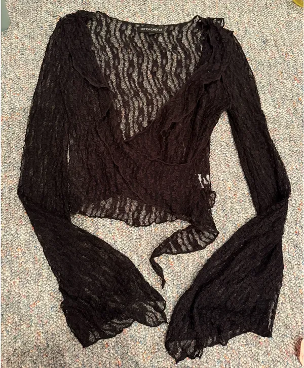 Cotton Candy LA Black Lace Top - Image 3