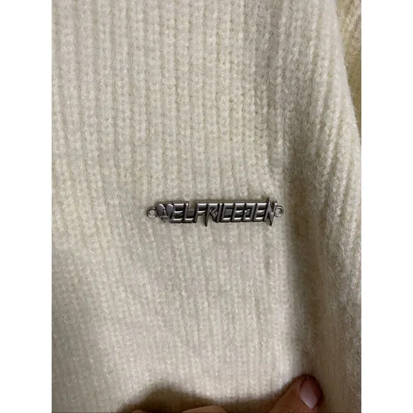 Aelfric Eden White Cowl Turtle Neck 1/4 Zip Sweater Size Small NWT - Image 3