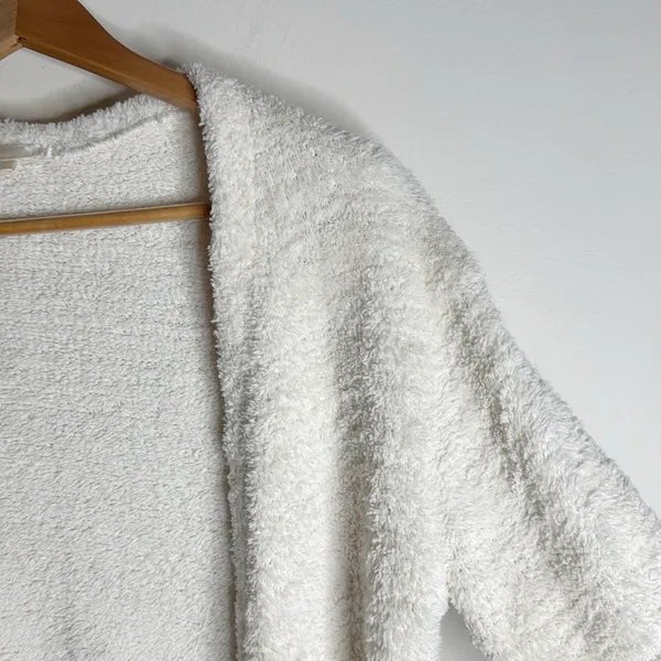 Z Supply Women’s Fluffy longline cardigan off white Open-Front Sweater Sz XS/ S - Image 5