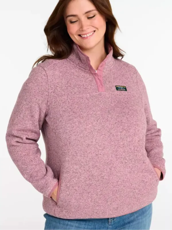 L.L.Bean Large Sweater Fleece Pullover Washed Orchid Outdoor Travel Hike - Image 6