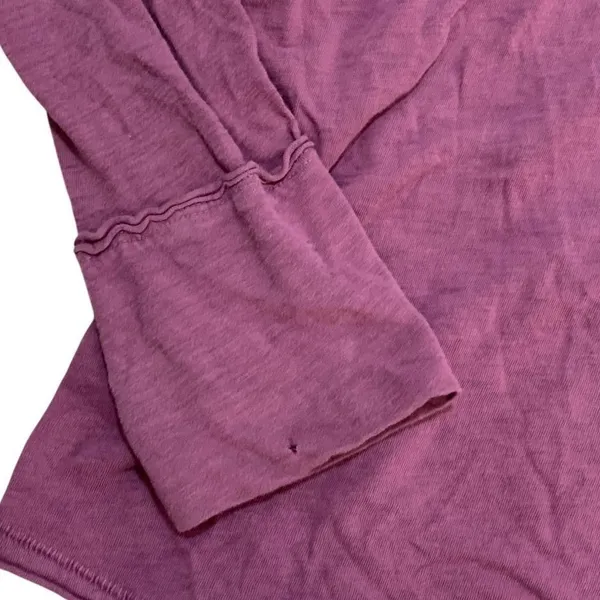 We The Free Long Sleeve Tee Womens Medium Purple Slub Knit Boho Gorpcore - Image 4