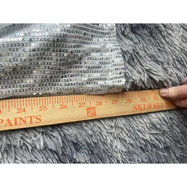 Cider Silver Sequin Size X-Large Elastic Mid Waist Straight Leg Pants Brand - Image 8