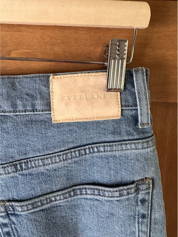 Everlane The Way High Jean Straight Organic Cotton Light Wash Women’s size 27 R - Image 9