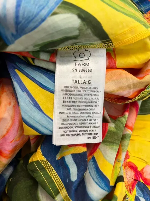 NWOT Farm Rio Cotton Bright Nature Maxi Sundress Multicolor Size L - Image 10