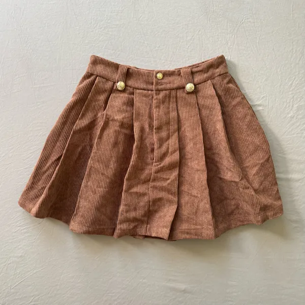 Shein Corduroy Pleated Mini Skirt - Image 2