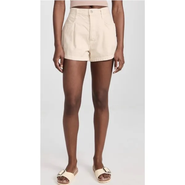 NWT Citizens of Hummanity Franca Pleated Short in Marzipan Cream Size 28 - Image 3