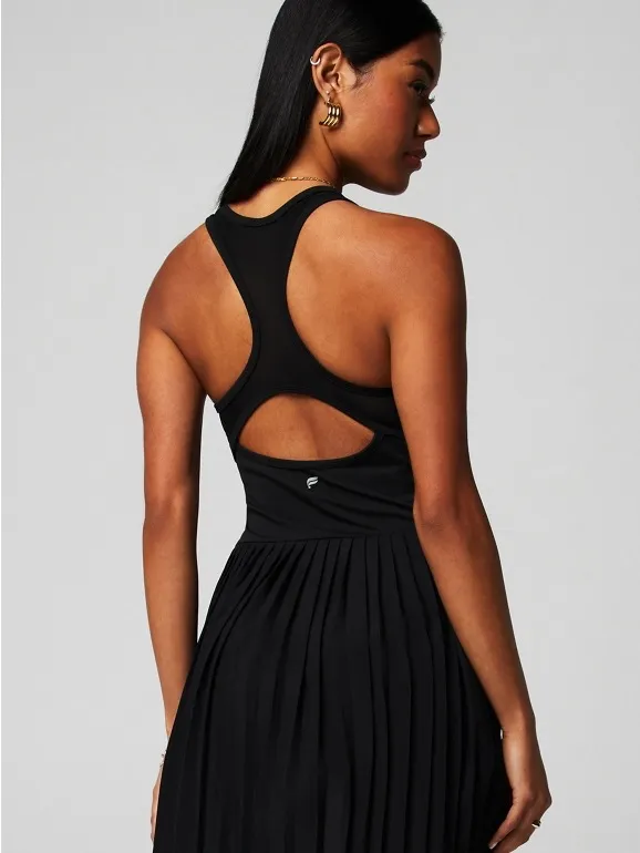 Fabletics Black Hot Shot Pleated Dress Classic Mini - Image 2