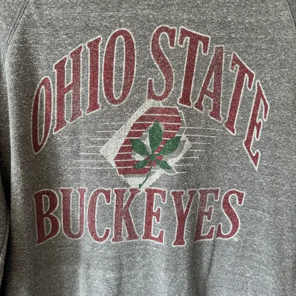J. America Ohio State OSU Buckeyes Grey Crewneck Sweatshirt Size Medium - Image 2