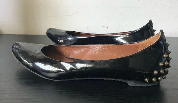 Alexander McQueen Patent Spiked Ballet Flats - Image 4