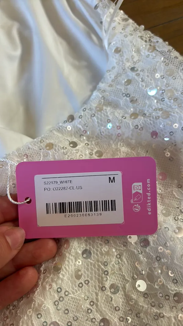 Edikted white sparkly dress  - Image 7