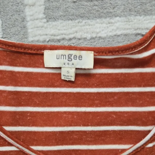 Umgee Orange Asymmetrical Long Sleeve Tunic - Image 3