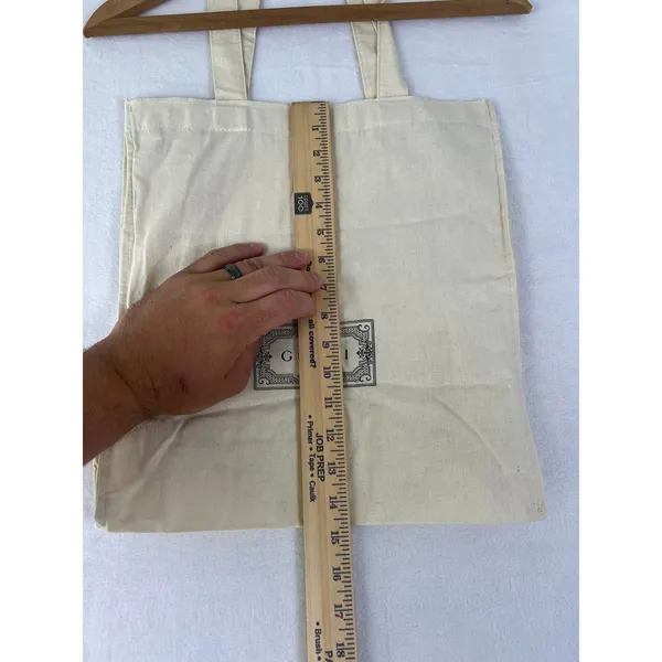Gucci Tote Bag Unisex OS Cream Cotton Logo Shopper Dust Bag - Image 4