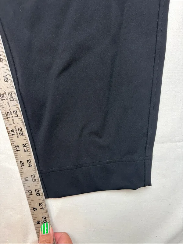 Lululemon womens large tapered leg mid rise 7/8 pant black athletic crop casual - Image 7