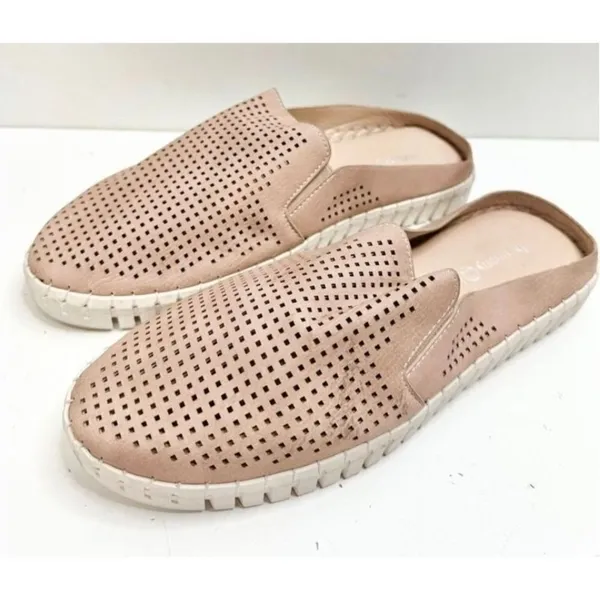 Harmony Balance Sashay Mules Size 8‎ Beige Perforated Slip On Shoes - Image 2