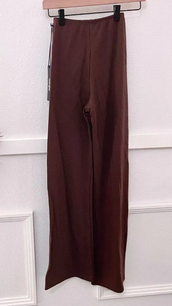 NWT Civil Regime Eternal Bloom Sculpt Flare Leggings Mocha Brown Size S - Image 7