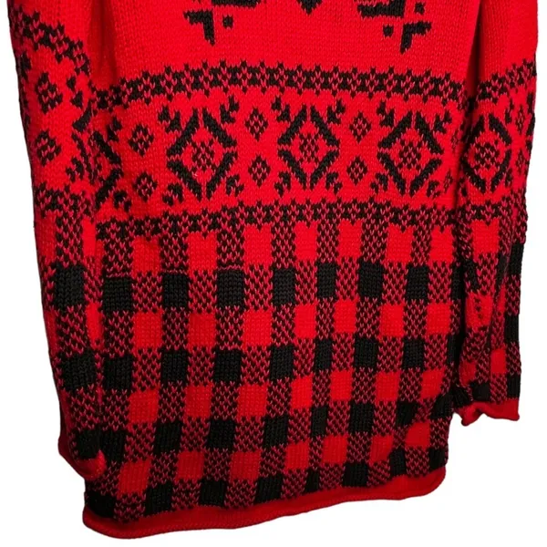 Vintage Marsh Landing Thick Snowflake Red‎ Sweater - Image 3