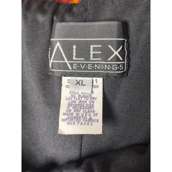 90s Vintage Alex Evenings Chiffon Layered Wide Leg Evening Pants sz XL - Image 7